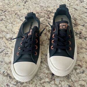 Converse Black faux leather Sneakers